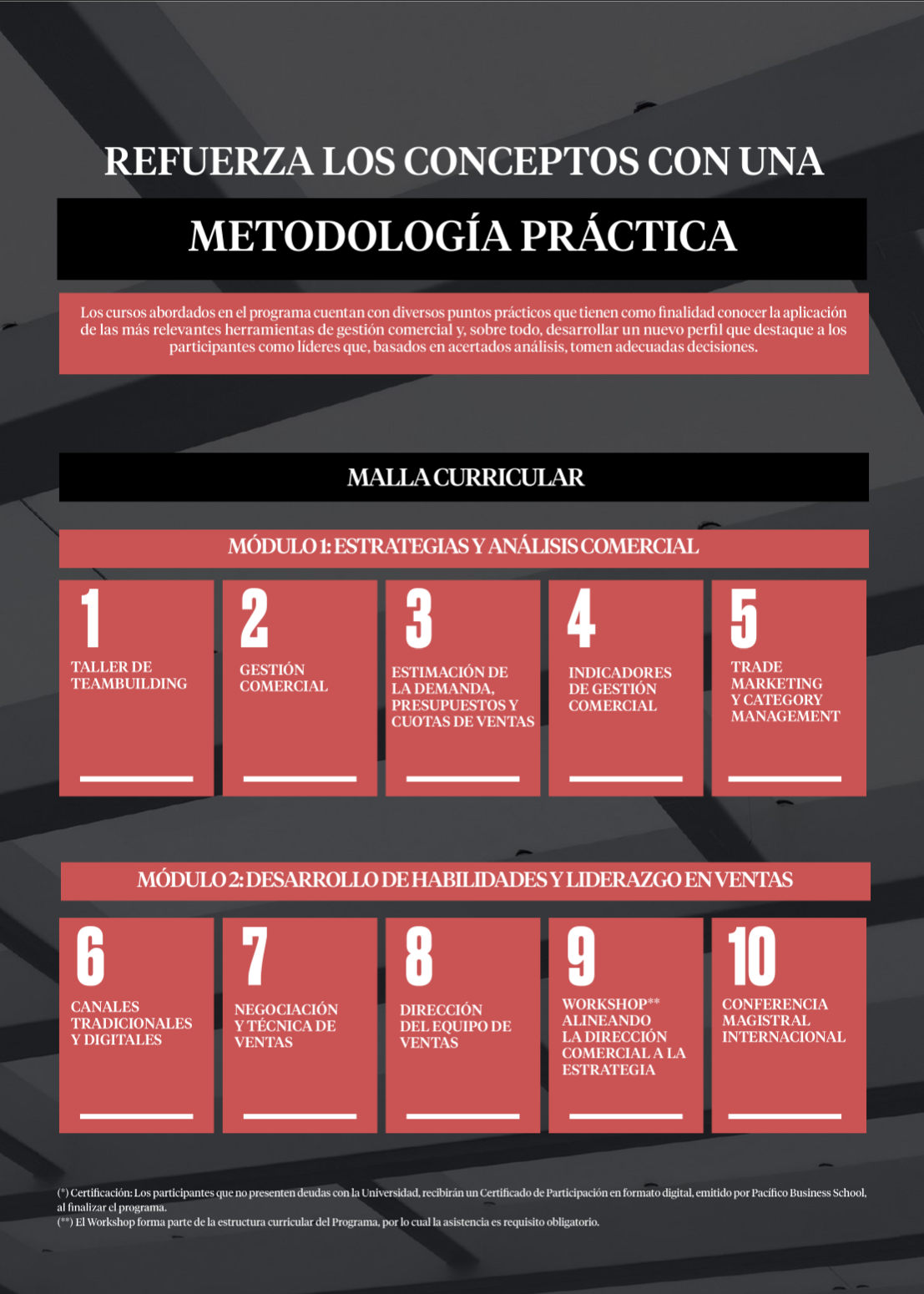 Malla Curricular - Programa de Especialización en Dirección de Ventas y Gestión Comercial