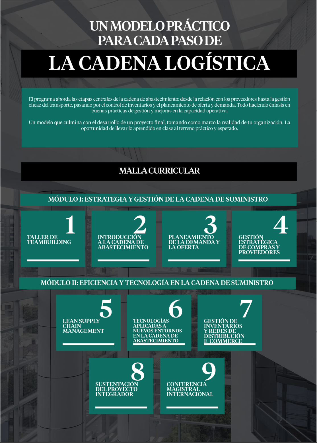 Malla Curricular - Programa en Supply Chain Management